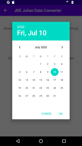JDE Julian Date Converter Screen 3
