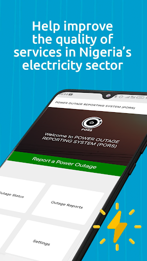 Android application Power Outage Report System screenshort