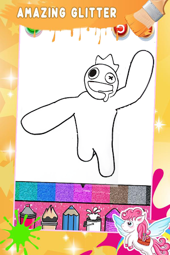 Rainbow Friends Coloring Book