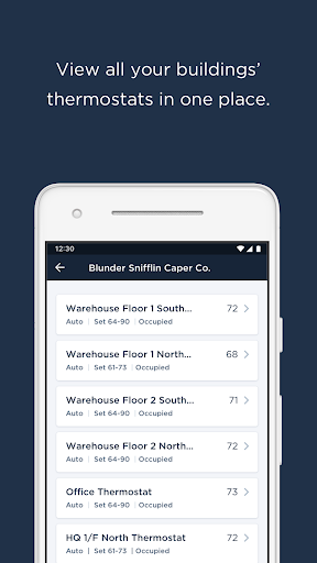 Android application ecobee SmartBuildings screenshort