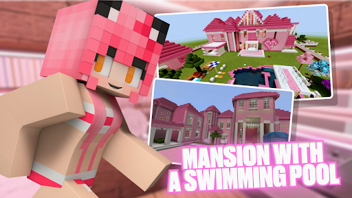 Pink house & furniture MCPE 2