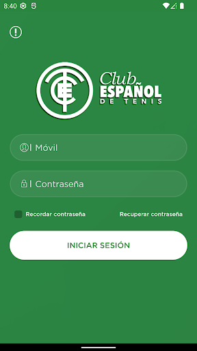 Android application Club de Tenis Español screenshort