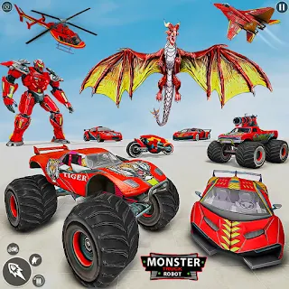 Monster Truck Game Robot Game apk