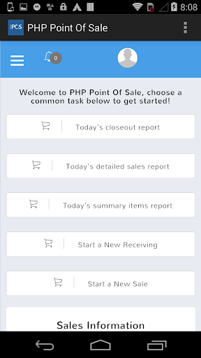 PHP Point Of Sale Screen 2