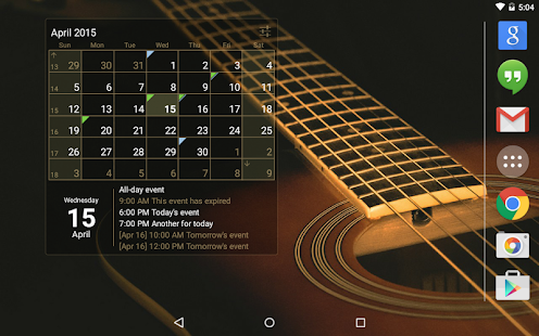 Calendar Widget Month + Agenda Captura de pantalla