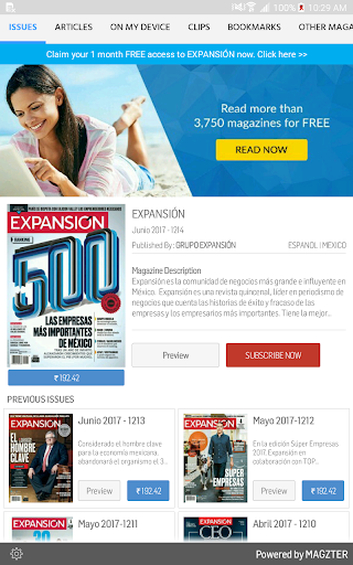 Android application EXPANSIÓN screenshort