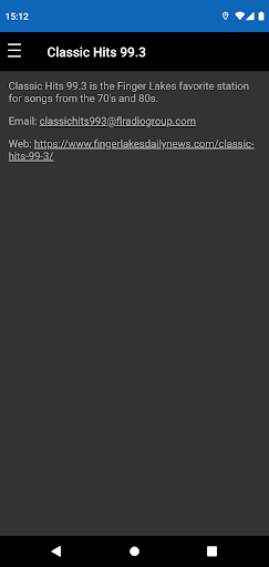 Android application The Lake 100.1 and 104.5 screenshort