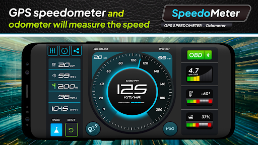 Android application GPS Speedometer and Odometer screenshort