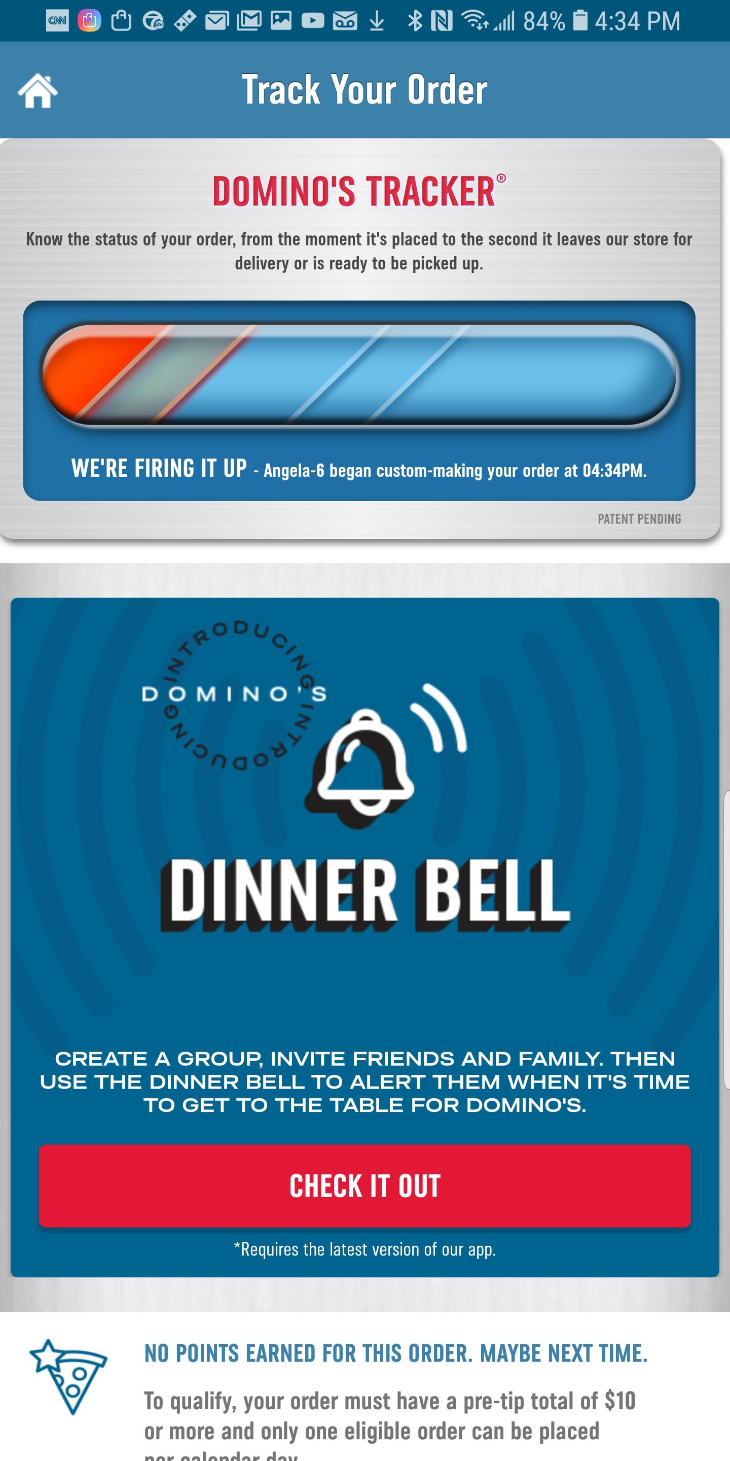 Android application Domino's Pizza USA screenshort
