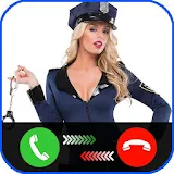 police woman call icon