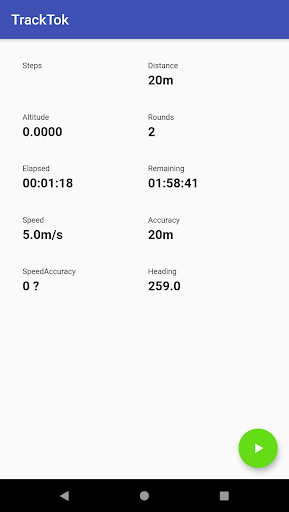 Android application TrackTok screenshort