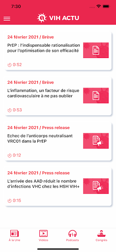 VIH Actu Screen 3