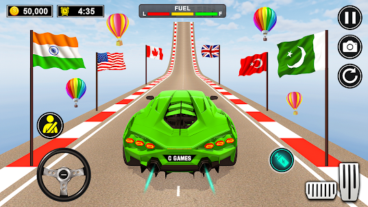 GT Car Stunt Ramp Car Games 3D