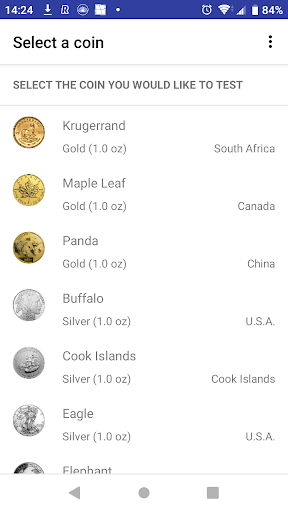 Android application Pingcoin screenshort