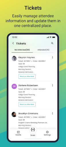 EventBookings Organiser Screen 2
