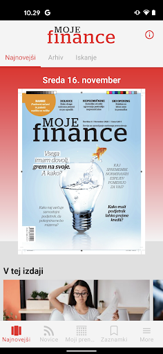 Android application Moje Finance screenshort
