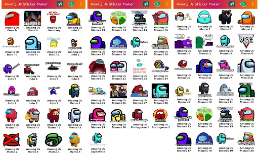 Cute Among Us Stickers Maker For WAStickerApps