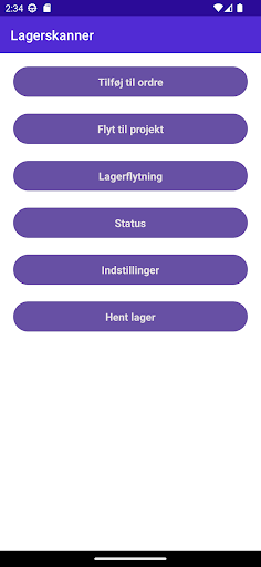 Android application DLN Vareskanner til Uniconta screenshort