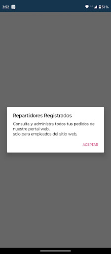 Repartidores "Beta" Screen 2