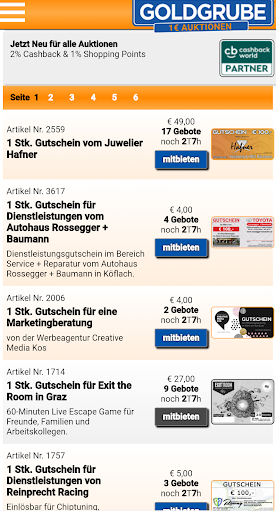 Auctions Goldgrube- 1 € Online Auction