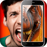 Dinosaur in the face simulator icon