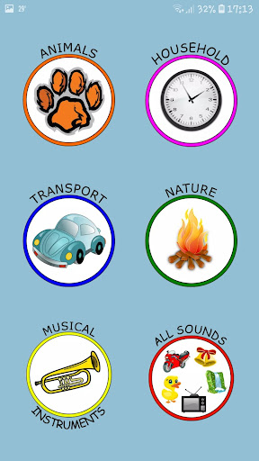 What sounds? - Learning sounds Screen 2