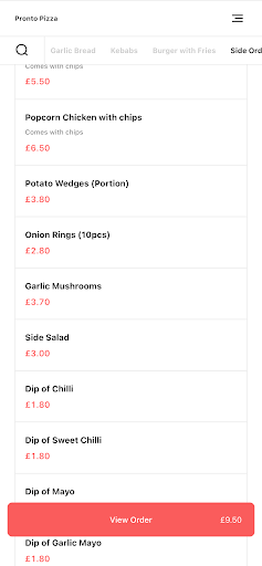 Pronto Pizza St Helens Screen 3