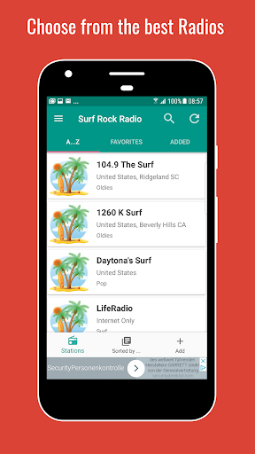 Android application Surf Rock Music Radio screenshort