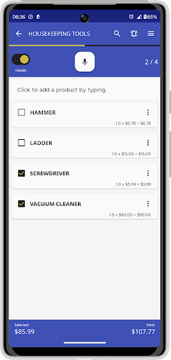 SacolinhaList: Shopping List Screen 3