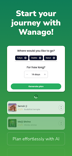 Android application Wanago screenshort
