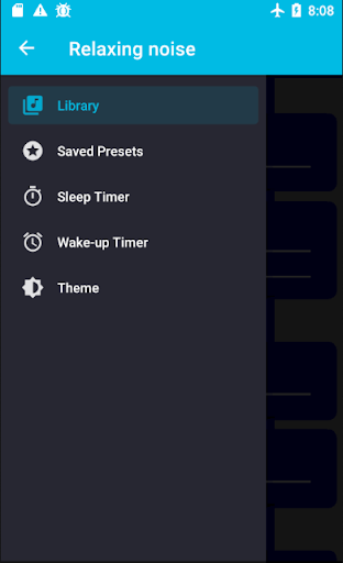 Android application Relaxing noise screenshort