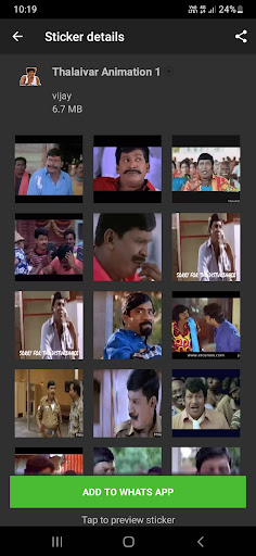 Android application Vadivelu Animated Sticker 2022 screenshort