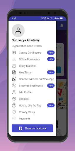 Guruvarya Academy Learning App Screen 3