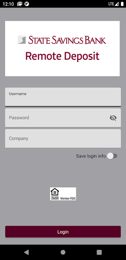 Android application SSB Remote Deposit screenshort