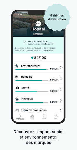 Android application Clear Fashion - Score vêtement screenshort