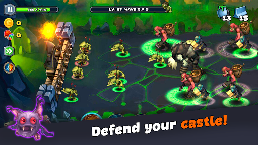 Magic Siege - RPG táctico fuera de línea de Castle Defender