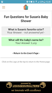 Baby Shower Registry Screenshot