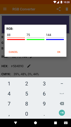 RGB converter Screen 2