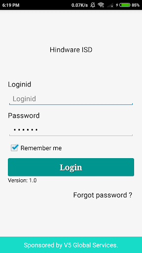 Android application Hindware ISD Field Force screenshort