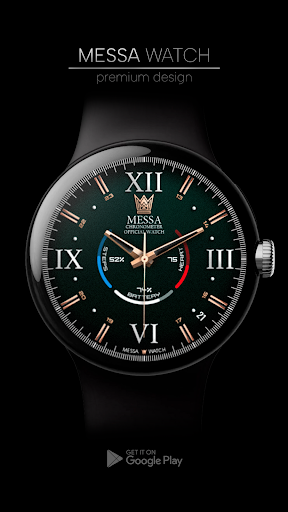 Android application Classic Watch Face Messa Green screenshort