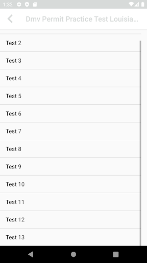 Android application DMV Practice Test Louisiana screenshort