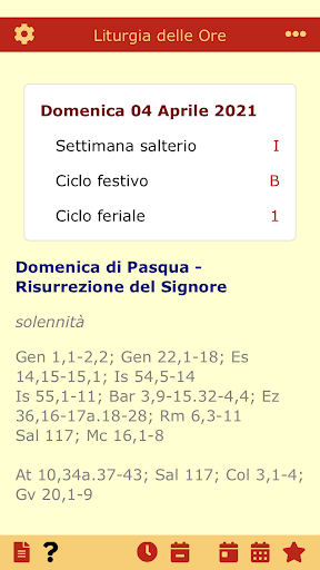 Liturgia delle Ore. Lezionario Screen 2