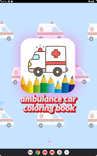 ambulance car - coloring book Screen 2