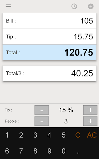 Screenshot of Tip Calculator - Split Bill