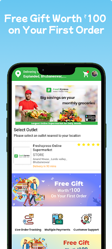 Android application FreshXpress: Grocery Shopping screenshort