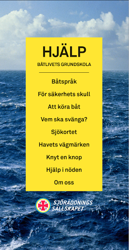 Android application Hjälp screenshort
