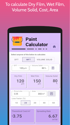 Psychro & Paint Calculator Screen 2