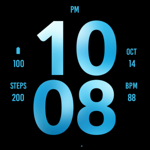 Big Blue Watch Face Logo