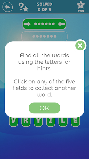 Guess 5 words Screen 3