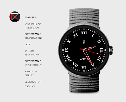 Black Analogue C Watch Face Screen 2